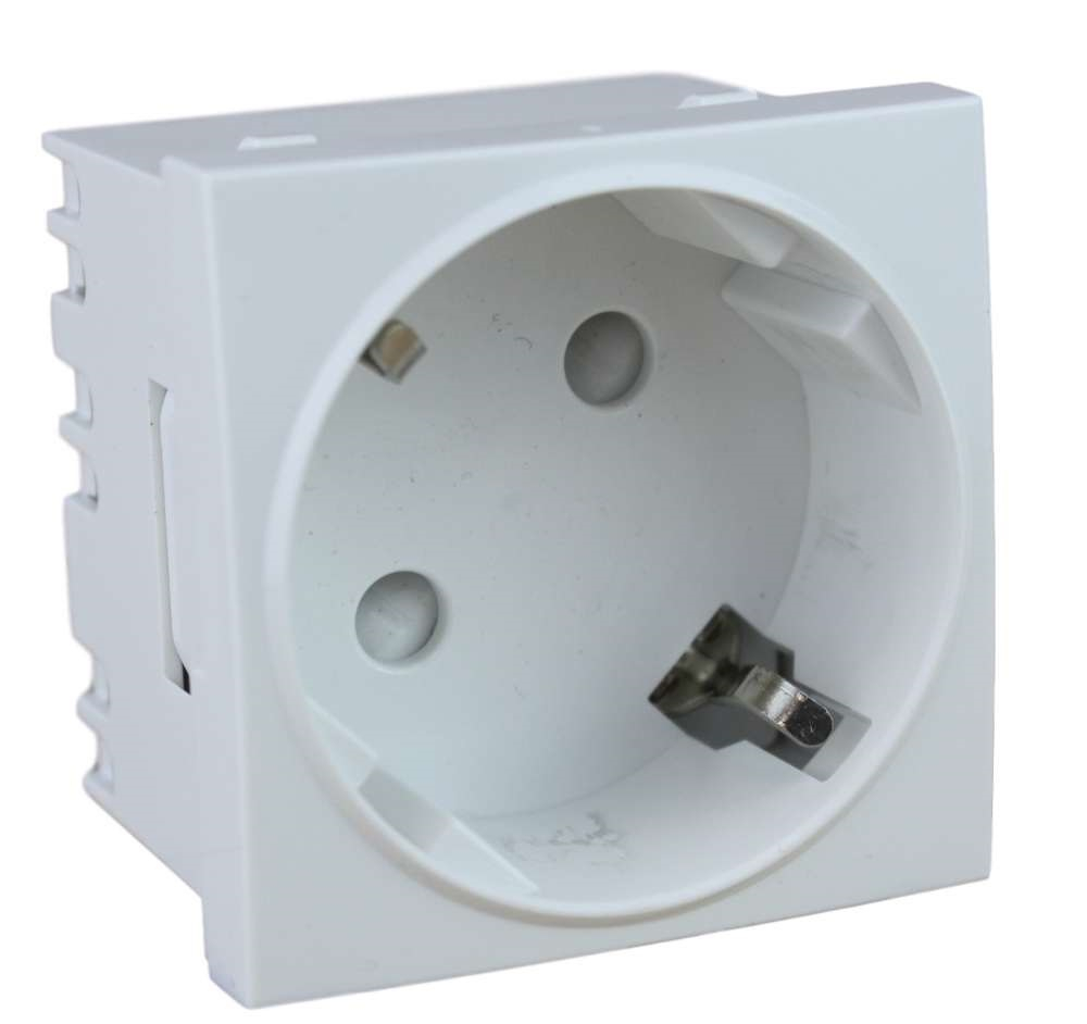 Base de enchufe 45x45mm. blanco
