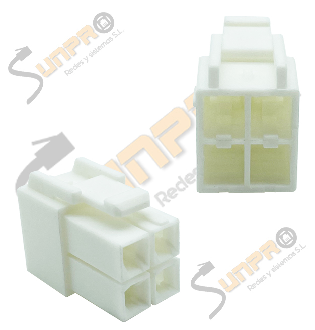 Cuerpo conector hembra paso 6.20 MM 4 vias