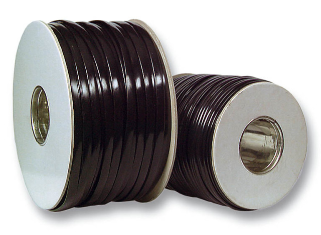Cable telefonico plano 10 vías negro carrete 100m.