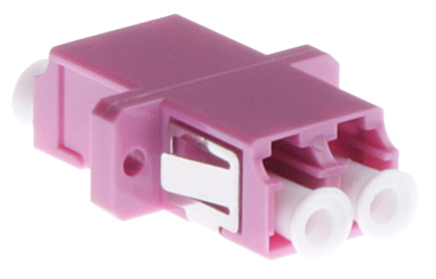 Adaptador LC-PC dúplex multimodo OM4 fucsia