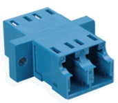 Adaptador LC-UPC dúplex monomodo azul