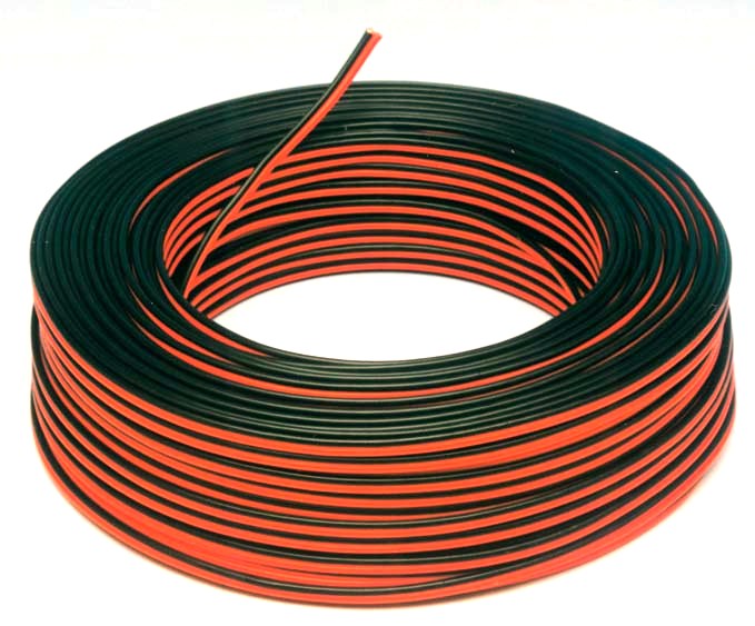 Cable paralelo rojo negro 2x1,5 100m.