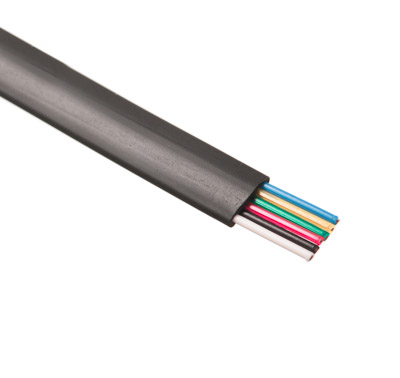 Cable telefonico plano 6 vías negro 100m.