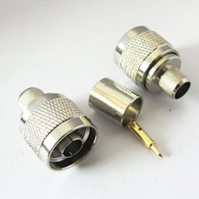 Conector Coaxial N M crimpar RG214