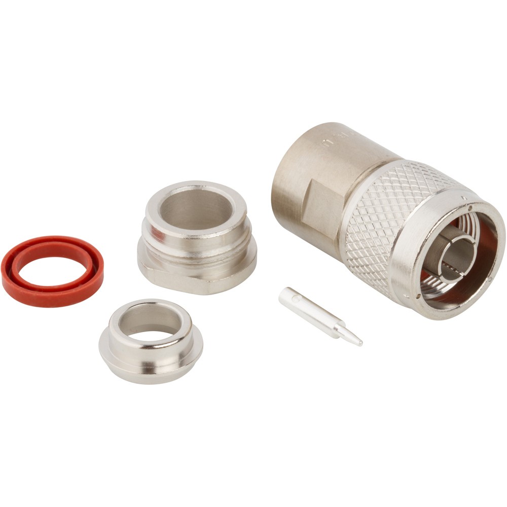 Conector Coaxial N M solder/clamp RG213/214