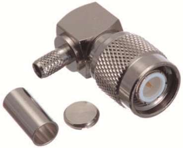 Conector Coaxial TNC M 90º crimpar RG58/223