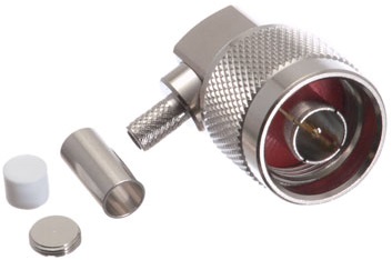Conector Coaxial N M crimpar RG58/223 90º