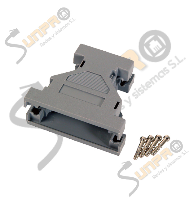 Carcasa adaptador sub D 9/25 plástico gris