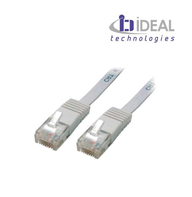 Latiguillo plano Cat. 6 UTP LSZH 0,5m. blanco
