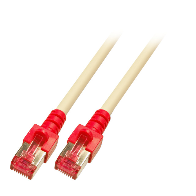 Latiguillo cruzado Cat. 6 SFTP LSZH 1m. protector rojo