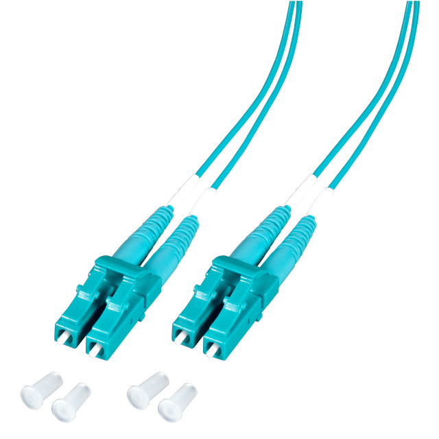 Latiguillo IDEAL LC/LC DUPLEX UPC OM3 MM aqua 1.9mm 2m .
