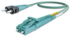 Latiguillo IDEAL LC/ST DUPLEX UPC OM3 MM aqua 1.9mm 1m