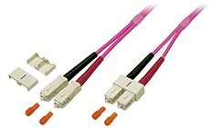 Latiguillo IDEAL SC/SC DUPLEX UPC OM4 MM fucsia 1.9mm 1m.