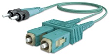 Latiguillo IDEAL SC/ST DUPLEX UPC OM3 MM aqua 1.9mm 1m.
