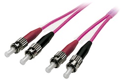 Latiguillo IDEAL ST/ST DUPLEX UPC OM4 MM fucsia 1.9mm 2m.