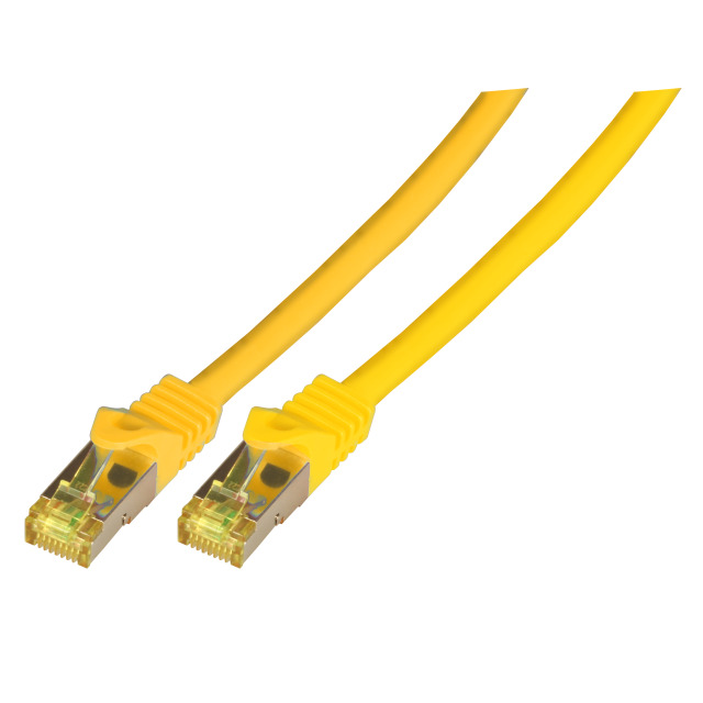 Latiguillo Cat.6A S/FTP con cable Cat.7 LSZH 2m. amarillo