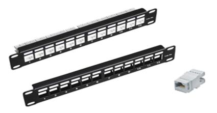 Panel modular  vacio 10" 1U 12 huecos IDEAL