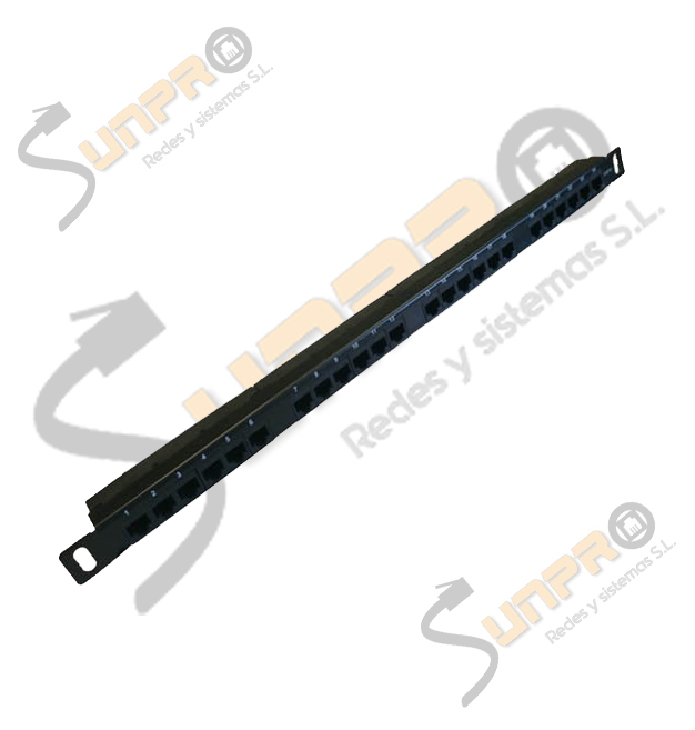Panel UTP Cat. 6 24 puertos 19" 1/2U LSA 250 Mhz 5 Gbit