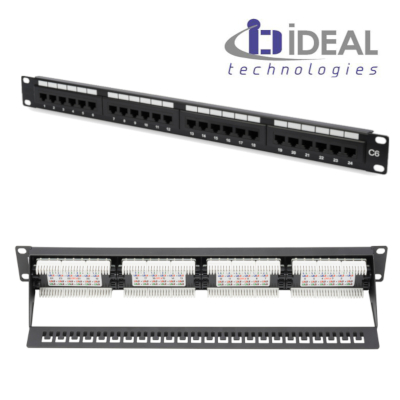 Panel UTP Cat. 6 24 puertos 19" 1U LSA 250 Mhz 1 Gbit IDEAL