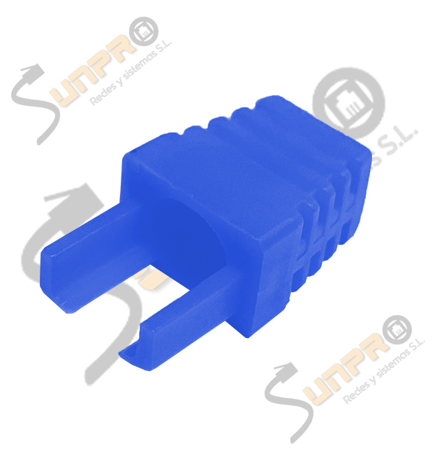 Protector conector RJ45 macho mini azul