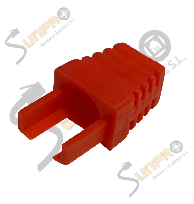 Protector conector RJ45 macho mini rojo