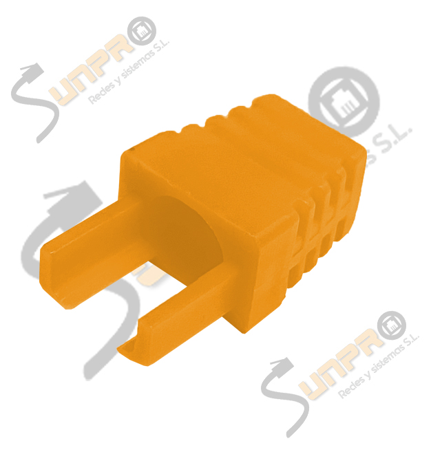 Protector conector RJ45 macho mini naranja