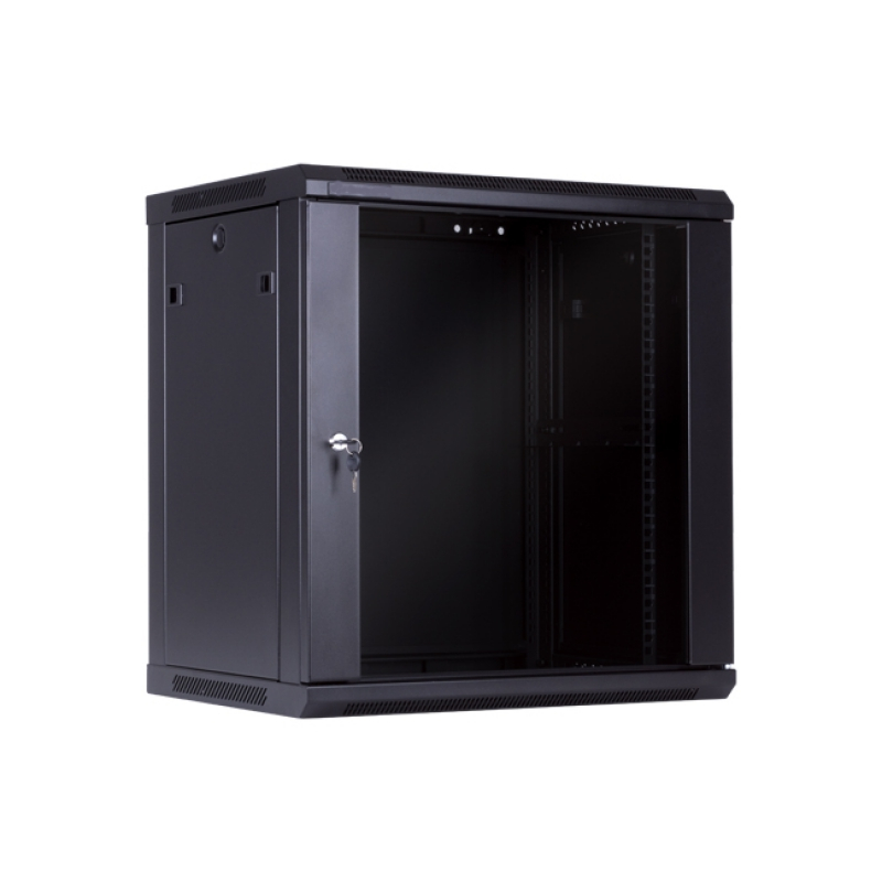 Rack mural 19" 9U 1 Cuerpo F-450mm. puerta cristal