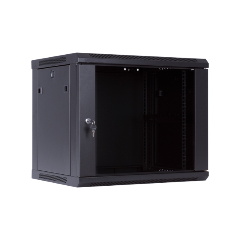 Rack mural 19" 6U 1 Cuerpo F-450mm. puerta cristal