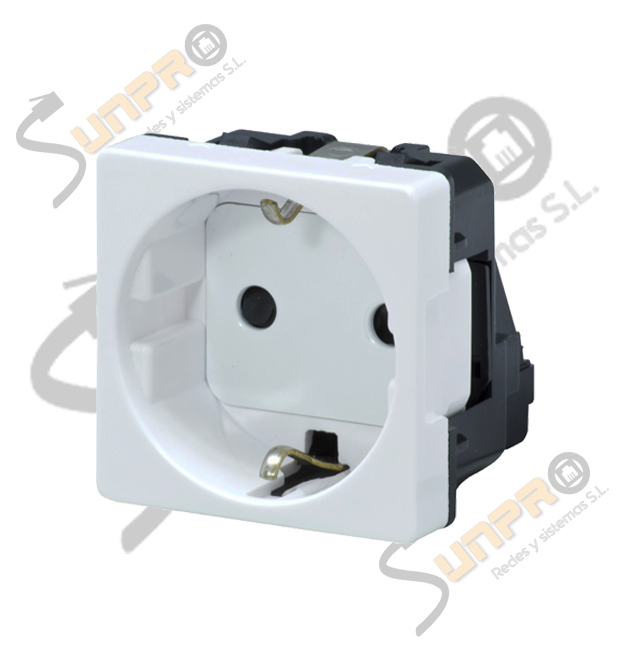 Base de enchufe 45x45mm. blanca Europea