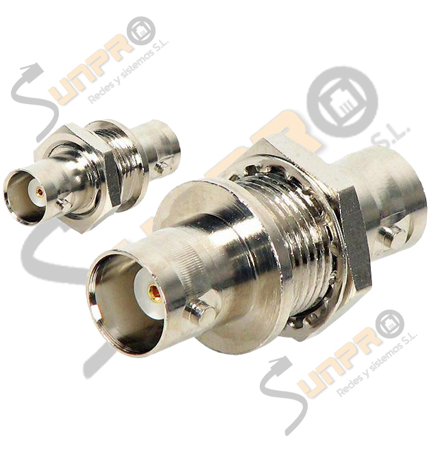 Adaptador BNC H/H panel 50 Ohm.