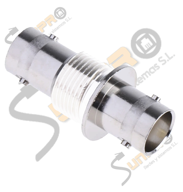 Adaptador BNC H/H panel aislada 75 Ohm.