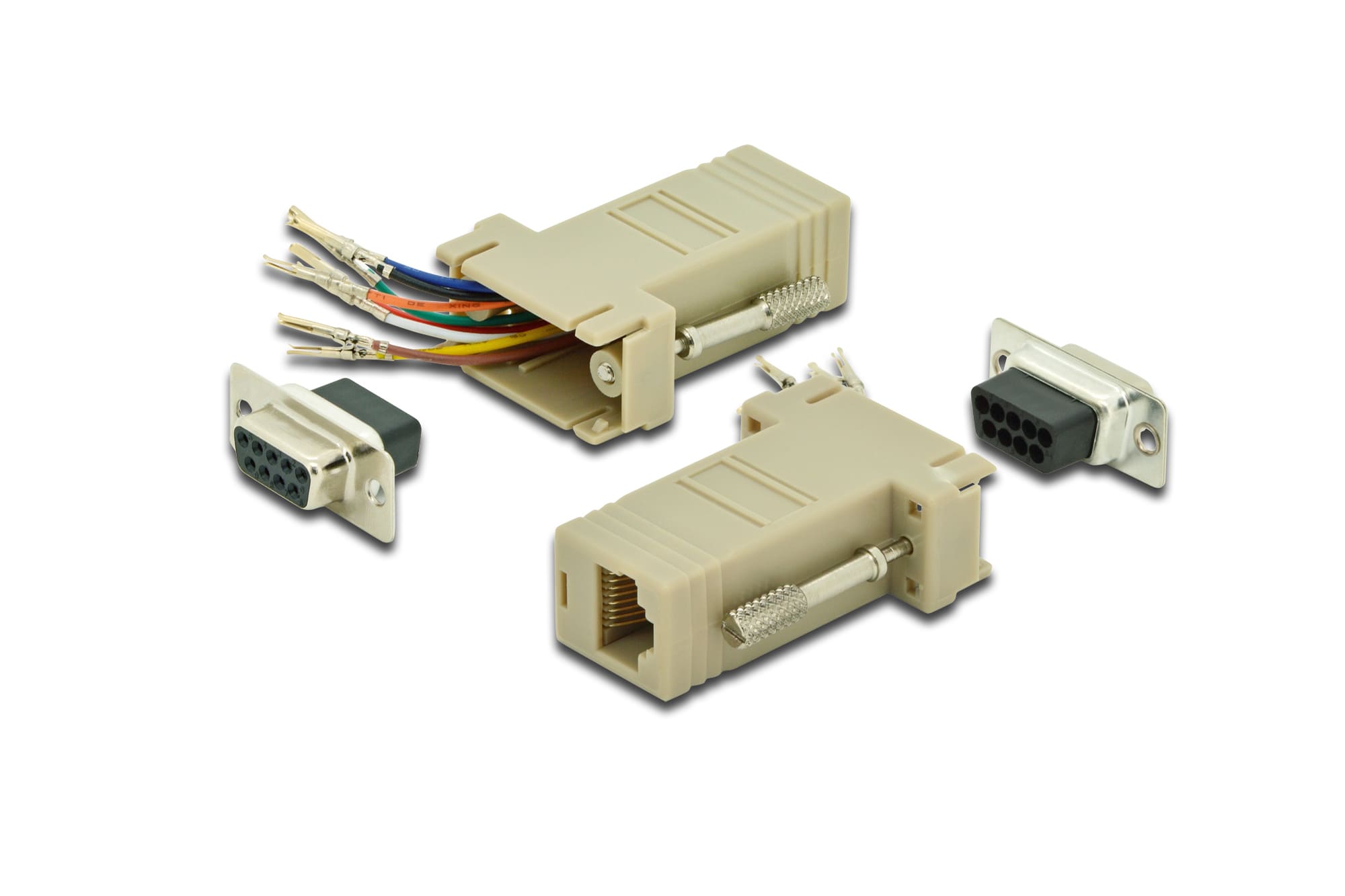 Adaptador sub D configurable 9 H/RJ45