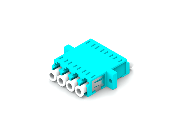 Adaptador LC-PC cuadruple multimodo OM3 aqua