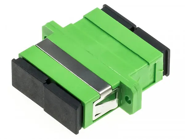 Adaptador SC-APC dúplex monomodo verde
