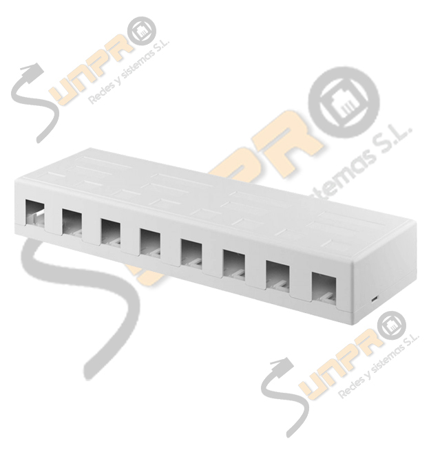 Caja de concentración para 8 RJ45 keystone