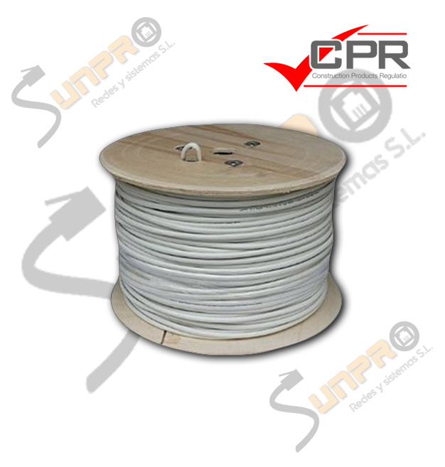 Cable Cat. 6A U/UTP CU LSZH rígido 305m. blanco CPR Cca