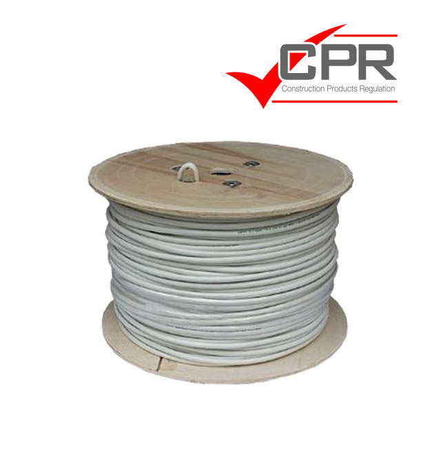 Cable Cat. 6A U/UTP CU LSZH rígido 500m. blanco CPR Cca