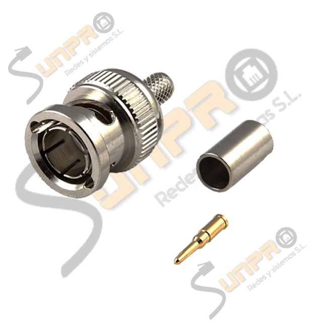 Conector Coaxial BNC 75 Ohm. M crimpar Flex 3