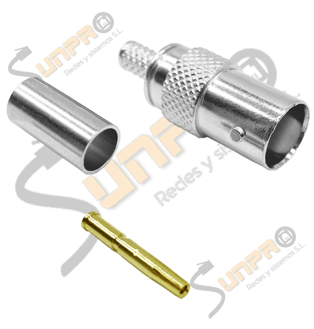 Conector Coaxial BNC H crimpar RG58