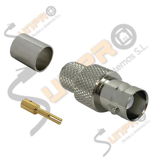 Conector Coaxial BNC H recto crimpar RG11