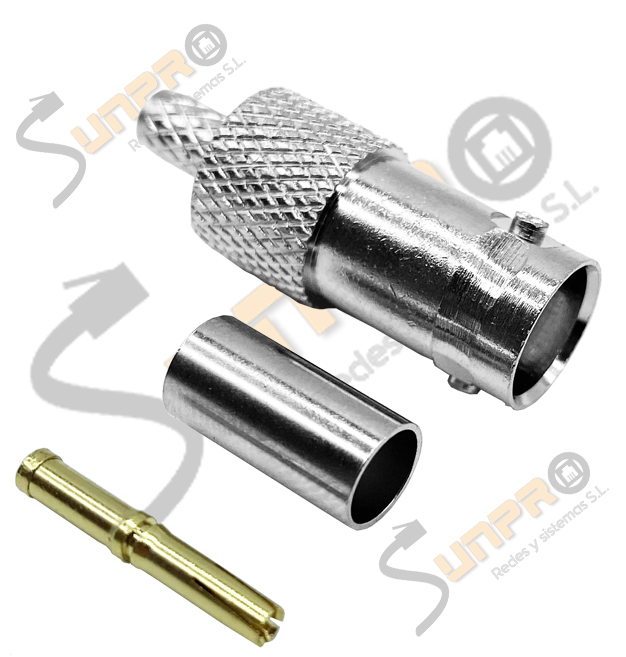 Conector Coaxial BNC 75 Ohm. H crimpar Flex 5
