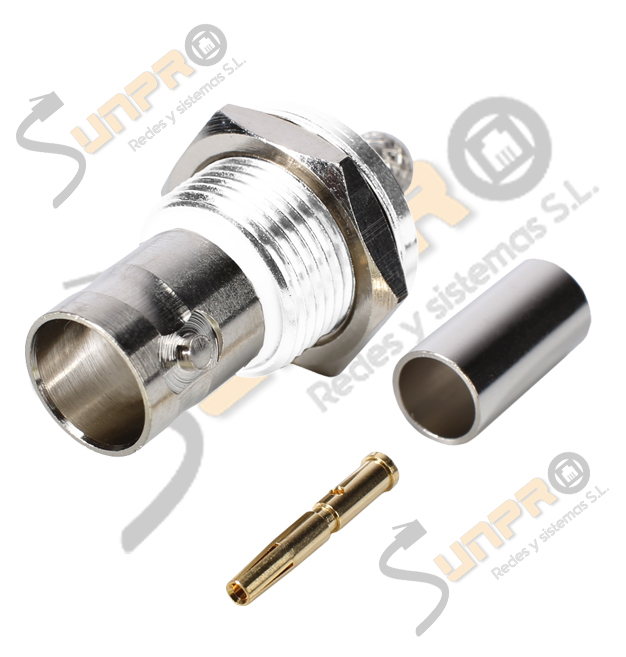 Conector BNC H panel aislado RG59
