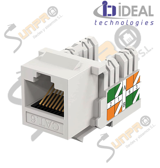 Modulo H RJ45 Cat. 6 UTP 90º 250 Mhz 1 Gbit blanco .