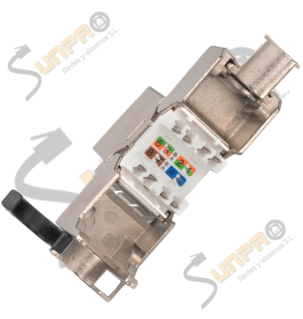 Modulo H RJ45 Cat.7/8 FTP 180º 2000 Mhz 25 Gbit