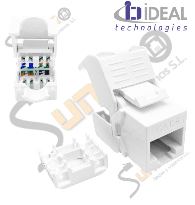 Modulo H RJ45 Cat. 6 UTP 180º 250 Mhz 5 Gbit tooless IDEAL