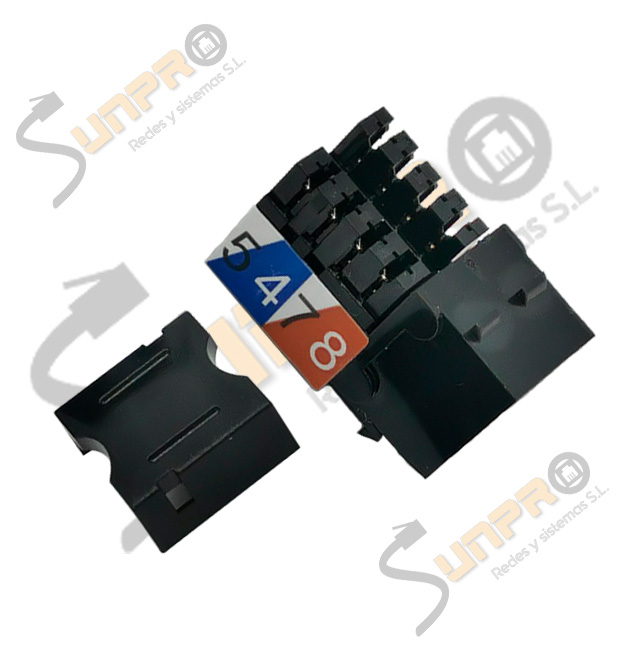 Modulo H RJ45 Cat. 6 UTP 90º 250 Mhz 1 Gbit negro estrecho IDEAL