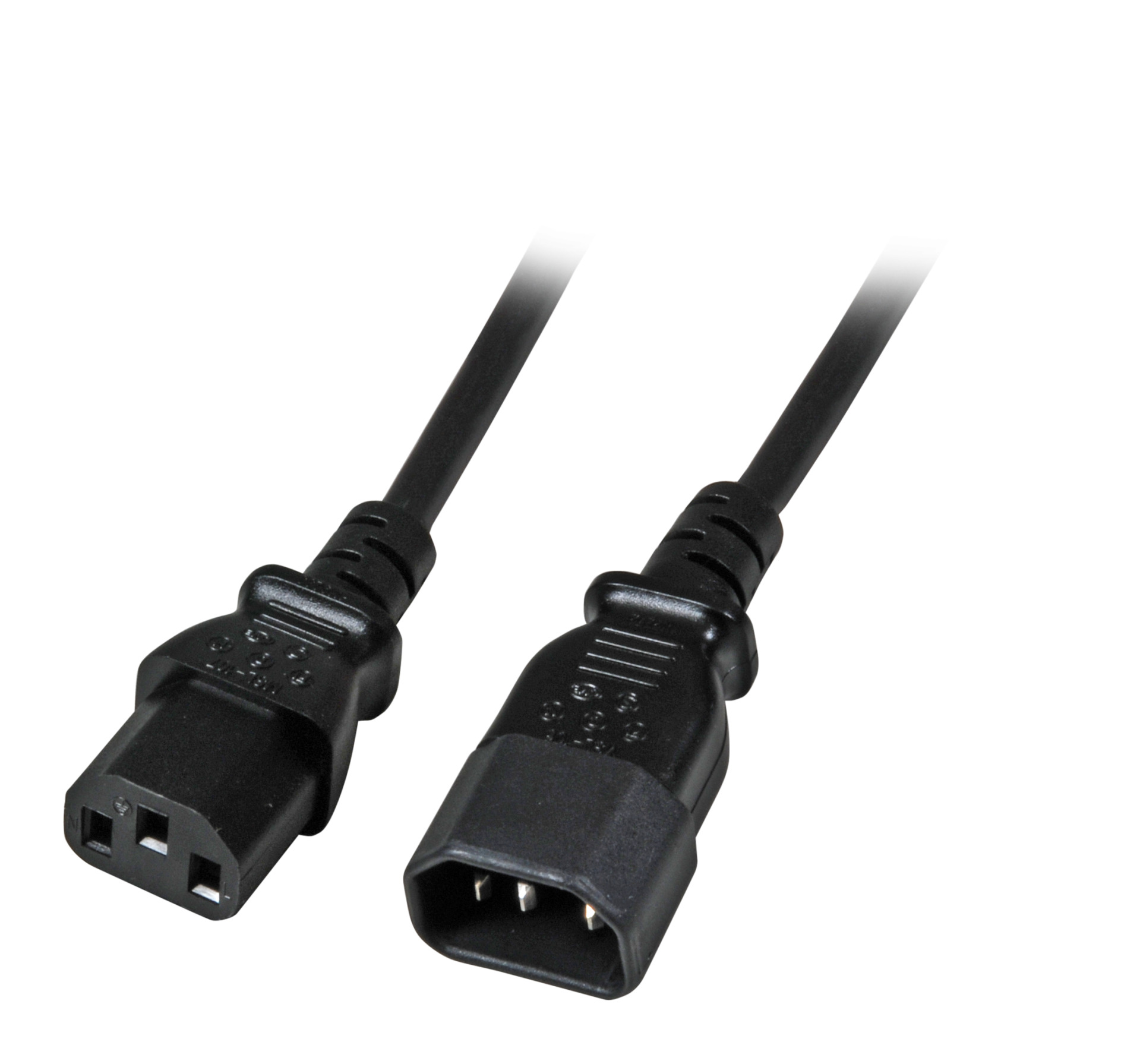 Cable de red C14 M/C13 H negro 3x0,75mm. 2m.