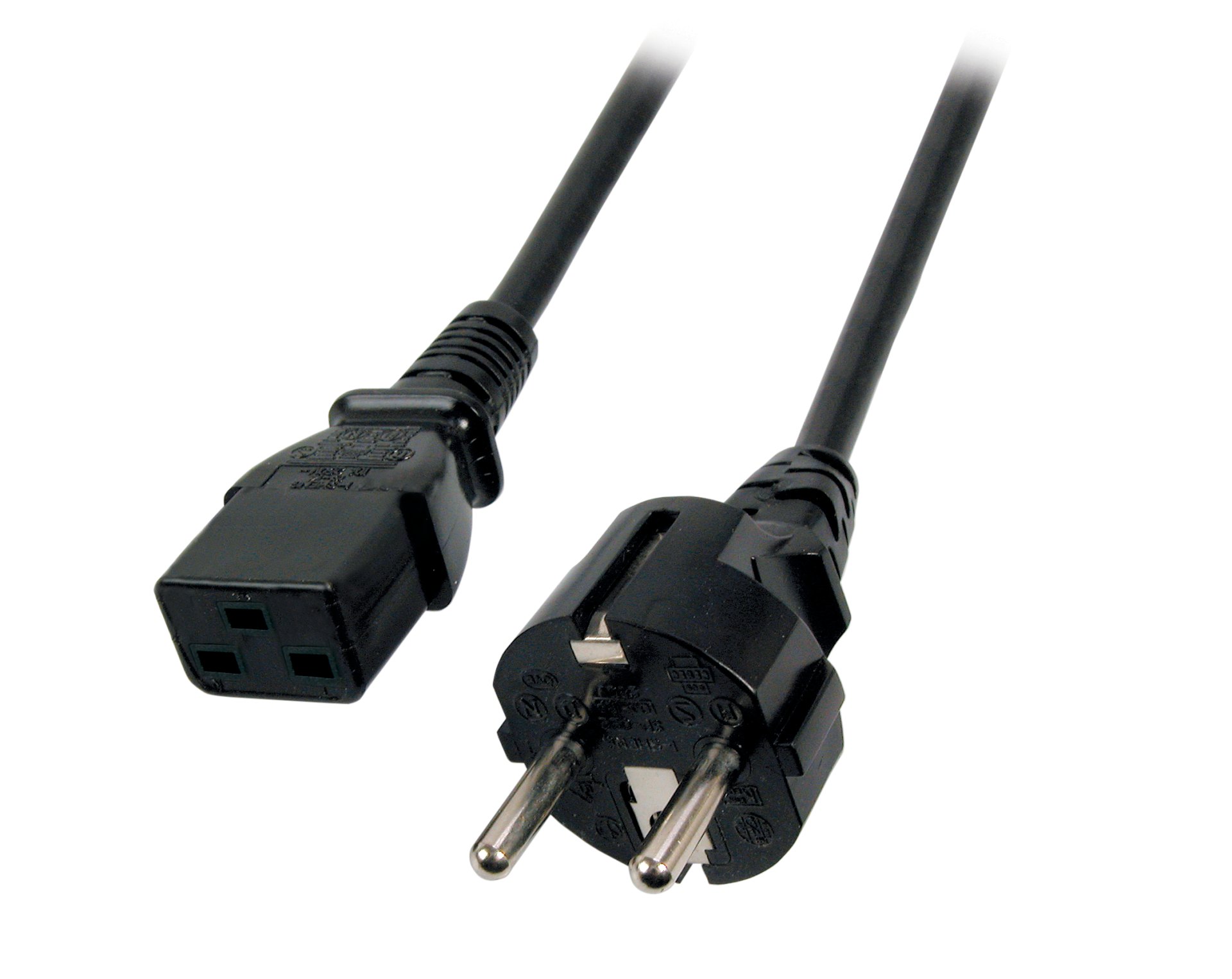 Cable de red schuko M/C19 H negro 3x1,5mm. 3m.