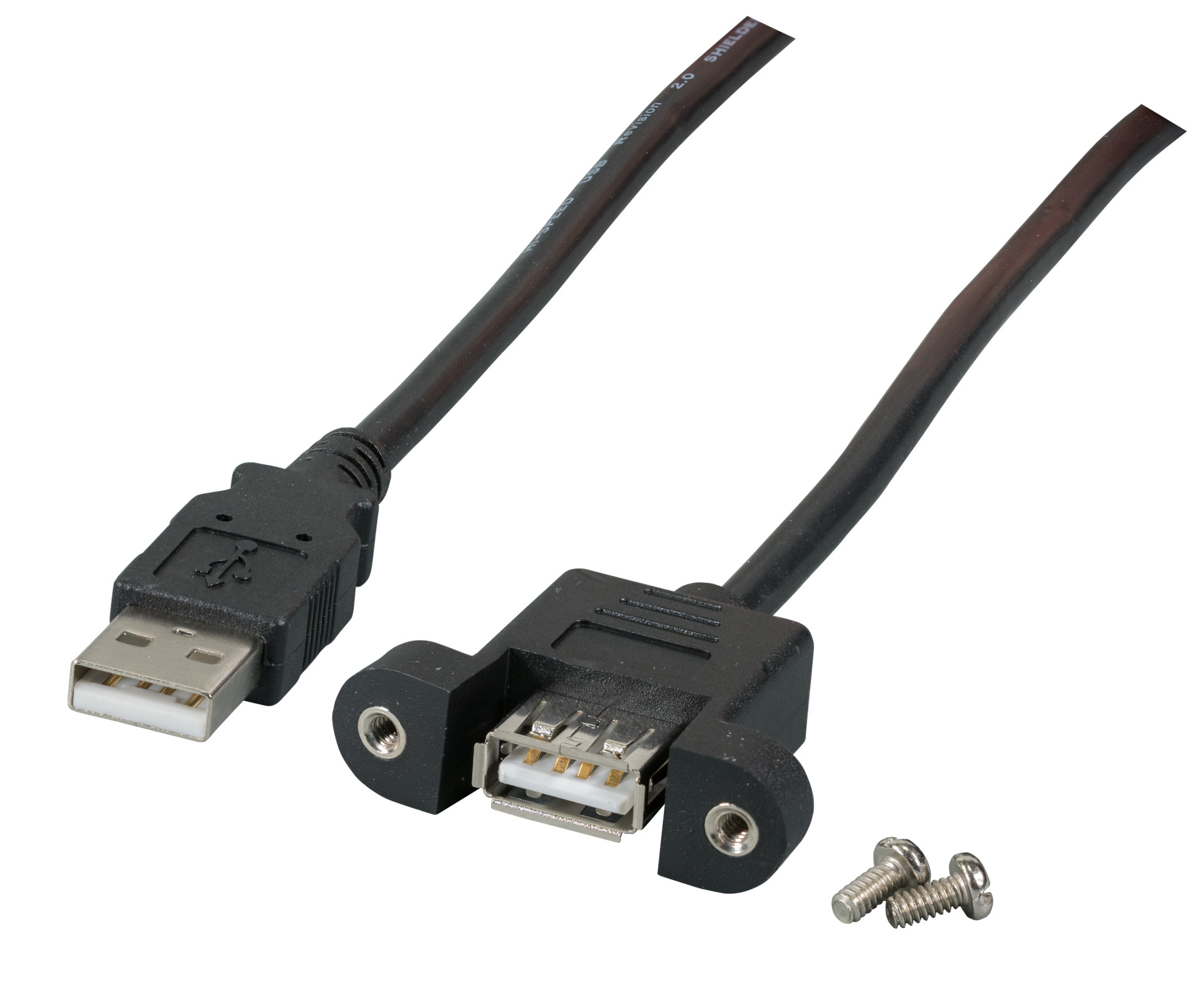 Cable extensor USB 2.0 tipo A M/H panel 1.8m.