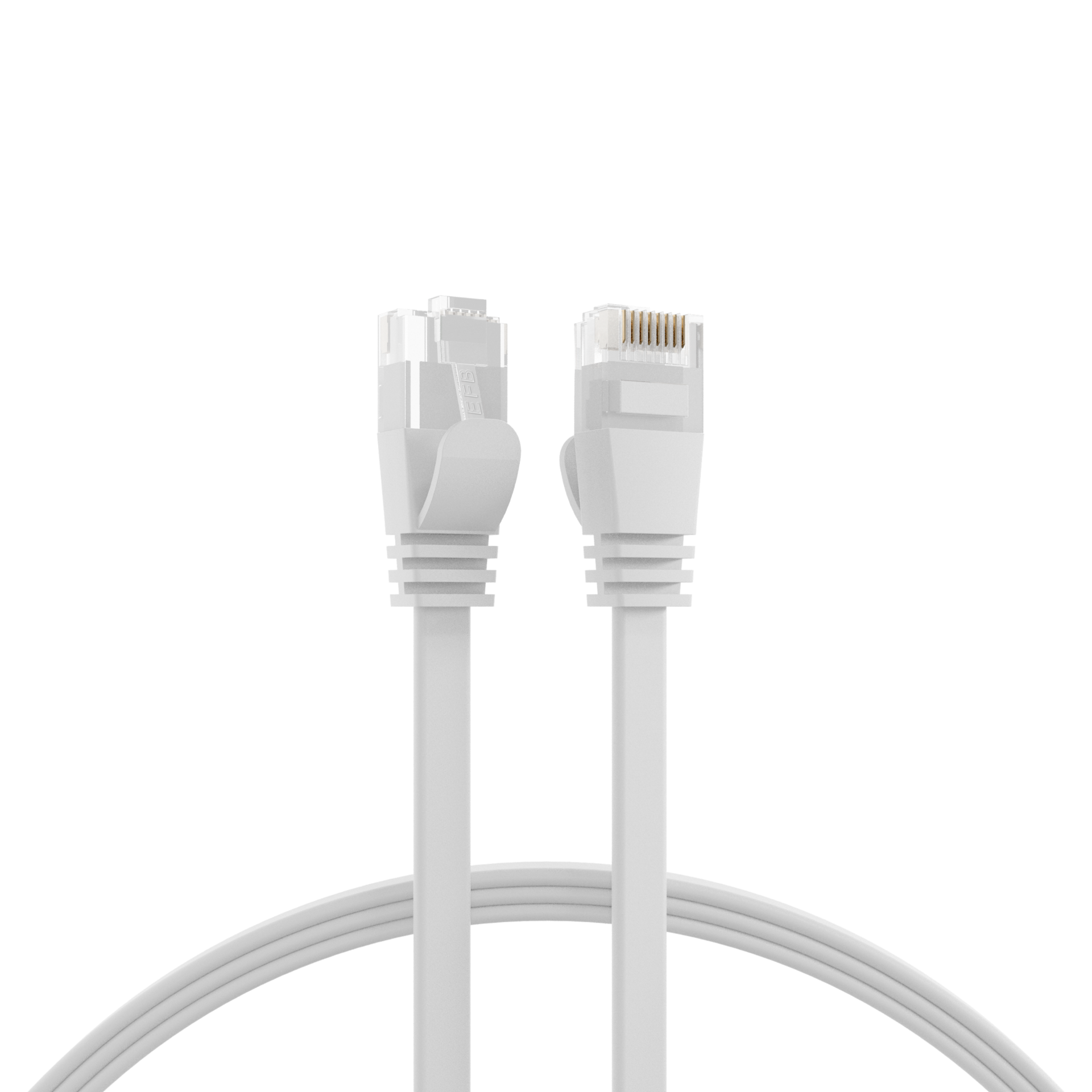 Latiguillo plano Cat. 6A UTP 1,5m blanco